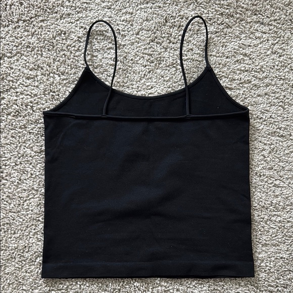 AE Black Ribbed Tank Top - Picture 2 of 2